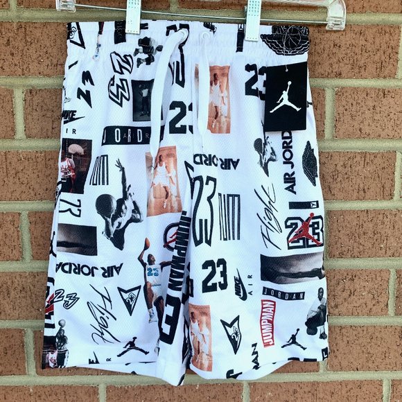 Jordan All Over Pattern Nike Shorts Black White